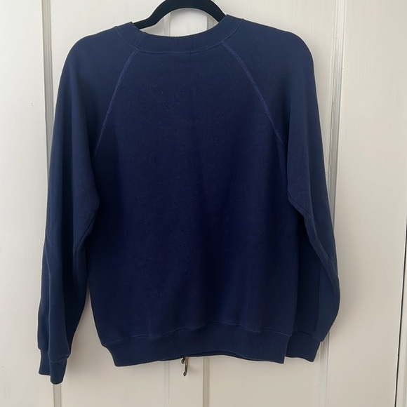 Vintage Sweatshirt, London Paris Rome Modesto, Medium Navy Blue - Picture 4 of 5